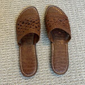 Sam Edelman Brown Woven Sandals